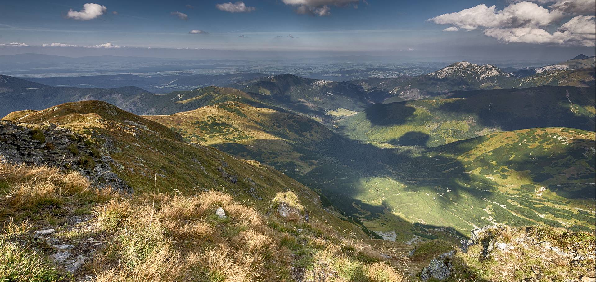 Widok z lotu ptaka na wyżyny.